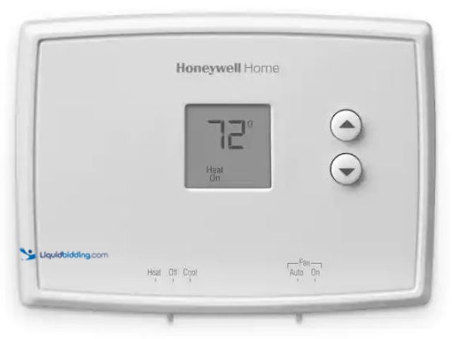 Lot 49-1573104 - Lot of (2) Honeywell Home Horizontal Non-Programmable Thermostat, Model # RTH111B.  Ref#LB RELIST