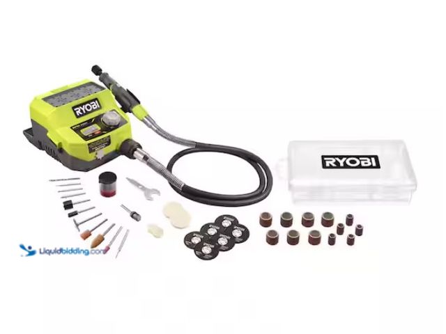 Lot 49-3433341 - RYOBI ONE+ 18V Cordless Rotary Tool Station (Tool Only), Model # PCL480B, Slightly used, No battery,...