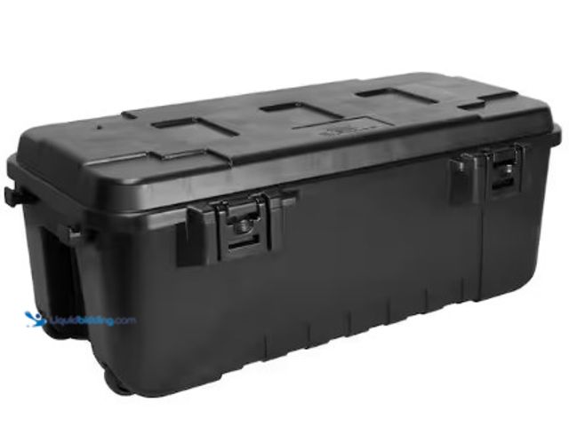 Lot 49-3615892 - Plano 27 Gal. Storage Box in Black, Model # PLA108HD, Unused.  Ref#BIN0716
