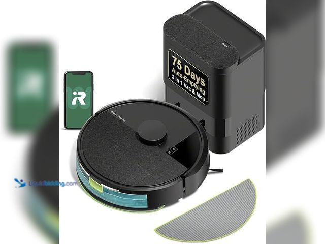 Lot 49-3528123 - iRobot Roomba 104 2in1 Vacuum & Mop Robot - Self-Empties for 75 Days, Intense Power-Lifting Suction,...