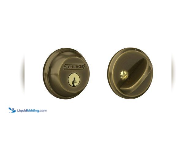 Lot 49-3512570 - Schlage
B60 Series Antique Brass Single Cylinder Deadbolt Certified Highest for Security and Durabi...