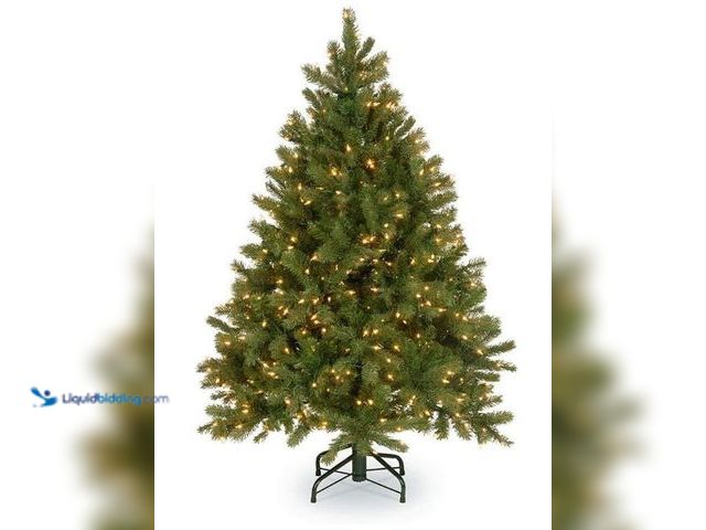 Lot 49-1544899 - National Tree Company Pre-Lit 'Feel Real' Artificial Full Downswept Christmas Tree, Green, Douglas F...