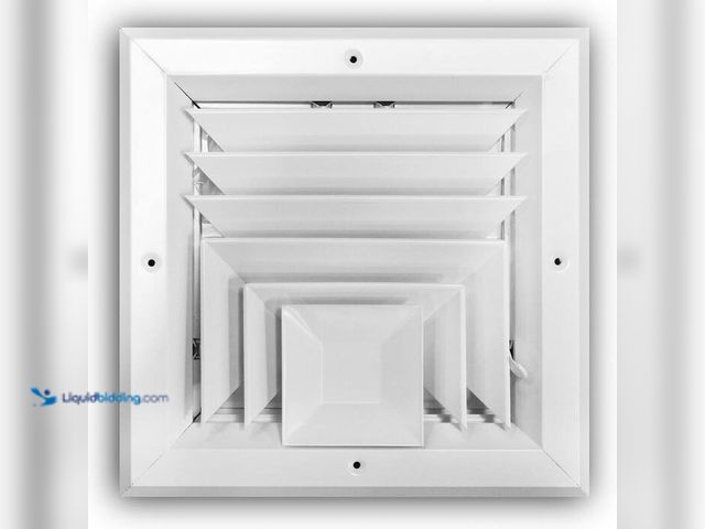 Lot 49-2000742 - Everbilt 8 in. x 8 in. 3-Way Aluminum Square Wall/Ceiling Register,Model # EA503M08X08, unused.  Ref...