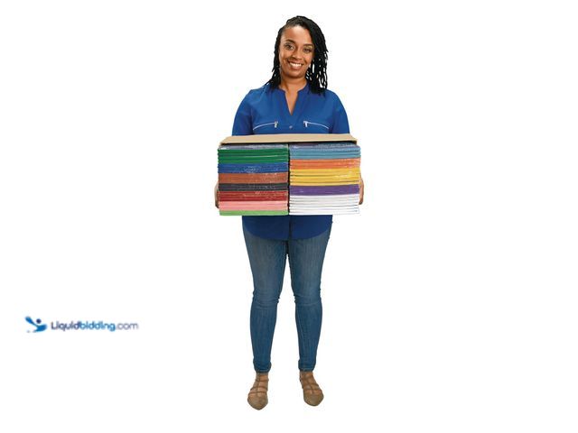 Lot 49-5545025 - Colorations Construction Paper, Classroom Art Supplies, 9" x 12" Craft Paper 2200 Sheet Pack, Heavyw...
