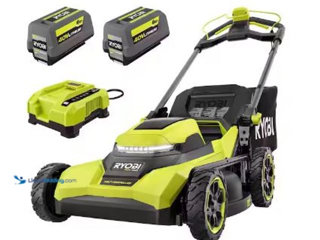 Lot 49-1625503 - RYOBI 40V HP Brushless 21 in. Cordless Battery Walk Behind Self-Propelled Lawn Mower with (2) 6.0 Ah...