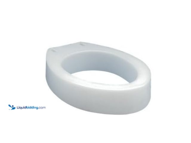 Lot 49-1575709 - Carex Elongated Toilet Seat Elevator 3.5” White, Model#B006ZBPN96, Unused, (Note: Product has blue n...