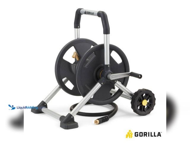 Lot 49-2023204 - Gorilla 175 ft. Aluminum Zero Rust Mobile Hose Reel. Model # GRS-175H. MSRP $129. Slightly used, has...