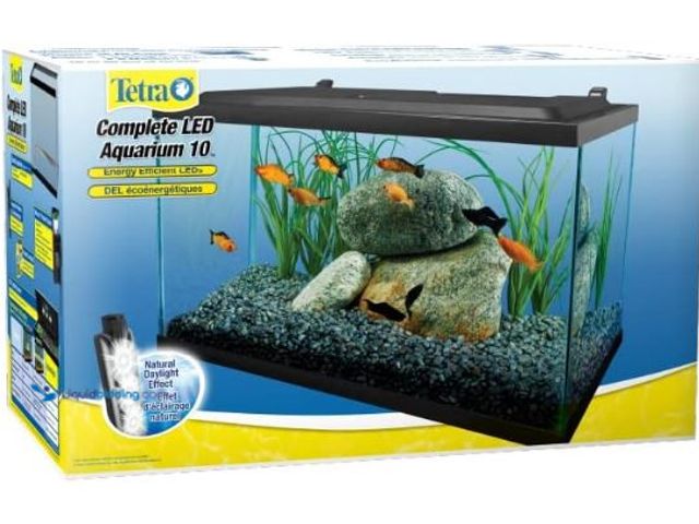 Lot 49-1517426 - Tetra Aquarium, 10 Gallon, Complete Tropical Fish Tank Kit with LED Lighting for Freshwater Fish, Mo...