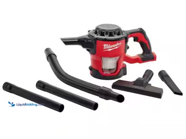 Lot 49-1569142 - Milwaukee Bagless M18 18-Volt Lithium-Ion Cordless HEPA Compact Handheld Vacuum (Tool-Only), Model #...