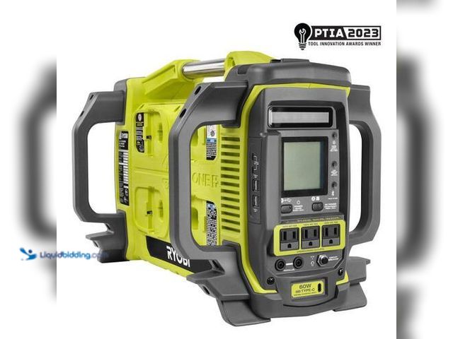 Lot 49-5511174 - RYOBI 18V ONE+ 1800-Watt Portable Battery Inverter Power Station/8-Port Charger (Tool Only). Model #...