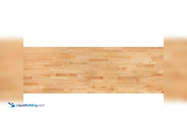 Lot 49-5553474 - Hampton Bay 6 ft. L x 39 in. D Finished Engineered Birch Butcher Block Countertop Island with Standa...