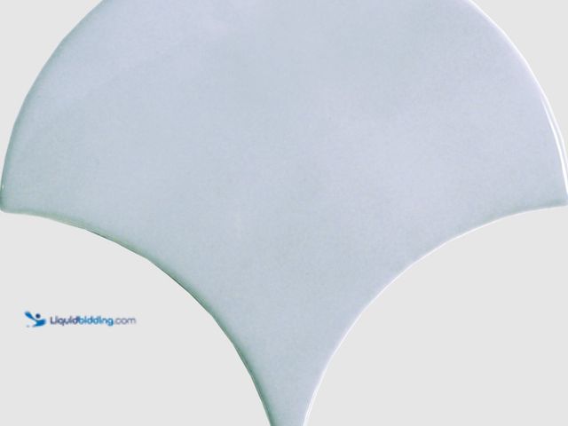 Lot 49-1550431 - Approx. 4 sqft. of Natucer Fish Scale Wall Tiles, 48pcs/1 case, Light Blue "Maya" Color, Model # NS1...