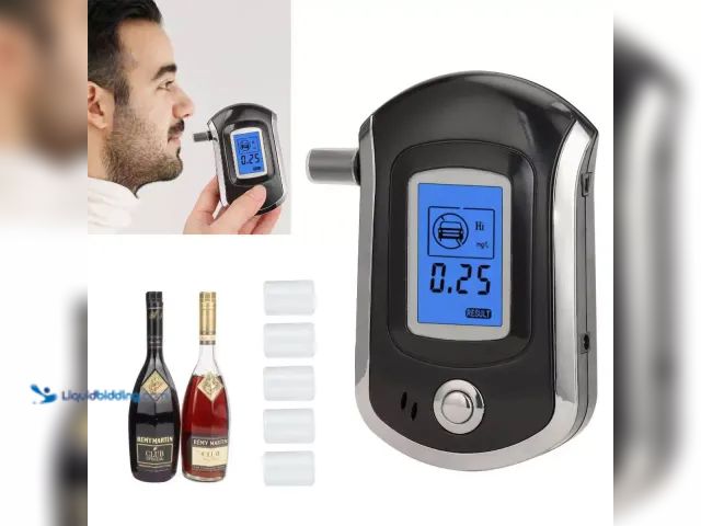 Lot 49-3471310 - Digital LCD Alcohol Breath Analyzer - NEW - This breath alcohol tester breathalyzer device provides ...