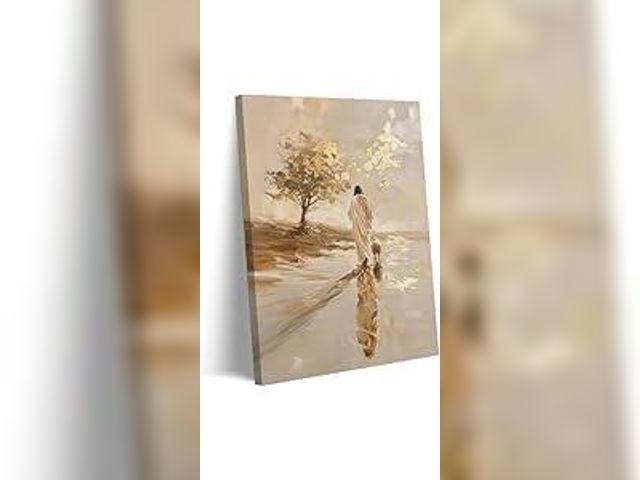 Lot 49-5411535 - Jesus Lamb Wall Art Bible story Jesus Leaves the 99 Sheep 24x36in Canvas unused