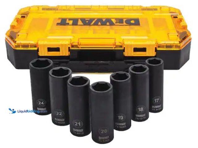 Lot 49-2022530 - DEWALT 1/2 in. Drive Metric Impact Socket Set (7-Piece), Model # DWMT74737, MSRP $38.99, New.  Ref#A...