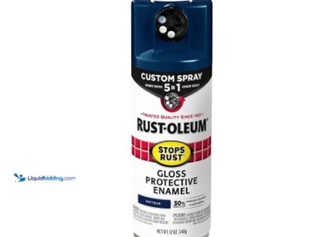 Lot 49-1628140 - Lot of (6) Rust-Oleum Stops Rust Custom Spray 5-in-1 Spray Paint, Gloss Navy Blue, 12 Oz. Model: 376...