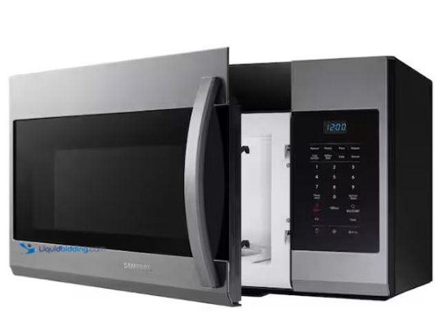 Lot 49-3432660 - Samsung 30 in. 1.7 cu. ft. 1000 W Fingerprint Resistant Stainless Steel Over-the-Range Microwave, Mo...