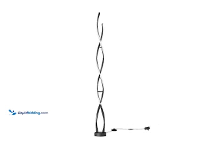 Lot 49-5407133 - Artika Swirl 59 in. Black Modern 1-Light Dimmable Integrated LED Standard Floor Lamp for Living Room...