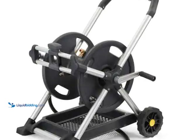 Lot 49-1546859 - Gorilla 200 ft. Aluminum Zero Rust Premium Mobile Hose Reel, Model # GRM-200G, Slightly used.  Ref#S...