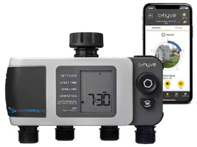 Lot 49-3615794 - Orbit B-hyve XD Bluetooth 4-Outlet Hose Watering Timer Sprinkler Timer, Model # 24634, Used, Unable ...