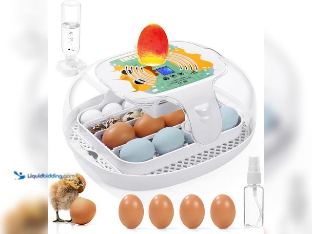 Lot 49-5437947 - 16 Egg Incubator with Automatic Egg Turner, Temperature and Humidity, Build-in Egg Candler, Precise ...