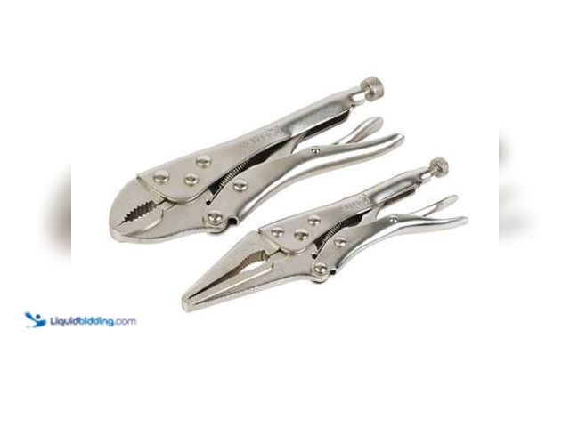 Lot 49-5559634 - QTY 2 -  Anvil 2-Piece Locking Pliers. Model # 91609. Unused
