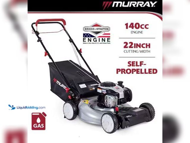 Lot 49-1573986 - Murray 22 in. 140 cc Briggs & Stratton Walk Behind Gas Self-Propelled Lawn Mower with Front Wheel Dr...