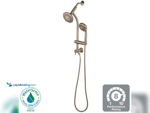 Lot 49-5413464 - Glacier Bay
Raincan 6 -Spray Round Shower Head with Adjustable Heads in Brushed Nickel Unused