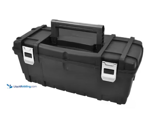 Lot 49-3614552 - Lot of (2) Anvil 24" Black Plastic Tool Box, Model # THD2015-05A, Unused, Scuffs/Scratches.  Ref#BIN...