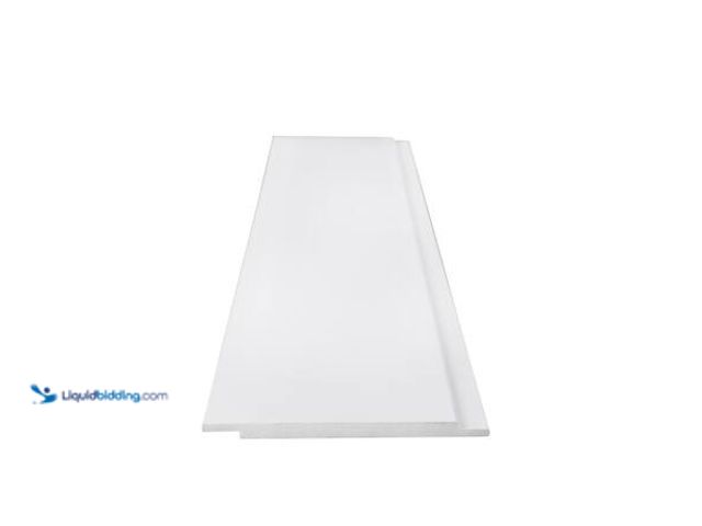 Lot 49-5548755 - Everbilt 0. 3125 in. D x 5.25 in. W x 96 in. L Glue-On Tongue and Groove White PVC Panel Molding Shi...