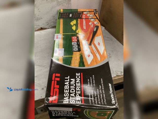 Lot 49-5545088 - ESPN - Baseball Stadium Experience for Kids Includes Balls, Bats, and Pitching Target - White Unused