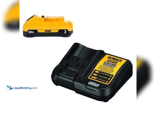 Lot 49-5413775 - DEWALT
20V MAX Compact Lithium-Ion 3.0Ah Battery Pack with 12V to 20V MAX Charger UNUSED