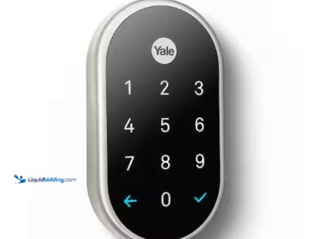 Lot 49-1517329 - Nest x Yale Lock - Tamper-Proof Smart Deadbolt Lock with Nest Connect - Black Suede Model # RB-YRD54...