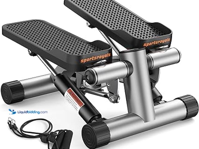 Lot 49-5407061 - Sportsroyals Stair Stepper for Exercise, Mini Steppers with Resistance Band, Hydraulic Fitness Stepp...