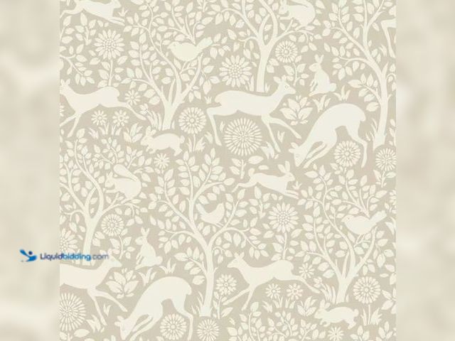 Lot 49-2005521 - Approx. (56) sq. ft. of Chesapeake Anahi Neutral Forest Fauna Neutral Paper Strippable Roll (Covers ...