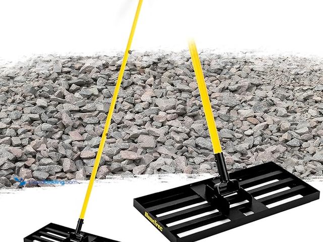 Lot 49-3472691 - Lawn Leveling Rake, 30"x10" Heavy Duty Sand Leveling Tool with 7FT Long Handle, Steel Golf Rake for ...