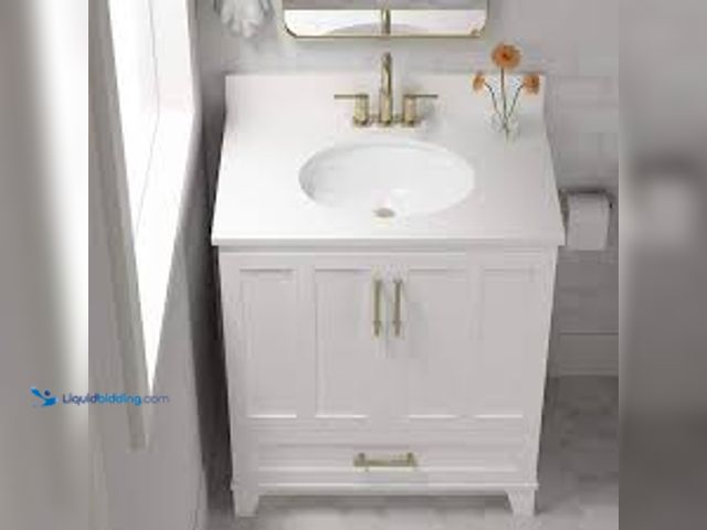 Lot 49-5476545 - Glacier Bay 19.5 in. Undermount Oval Vitreous China Bathroom Sink in White. Model # 14-028-W. Unused...