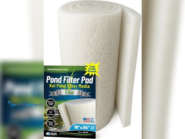 Lot 49-3565479 - QTY 2 - Aquatic Experts Classic Koi Pond Filter Pad FINE - White Bulk Roll Pond Filter Media, Ultra-...