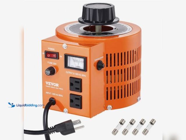 Lot 49-1550402 - VEVOR 2000VA Auto Variable Voltage Transformer, 15.3 Amp, 110V Input 0-130V Output AC Voltage Regula...