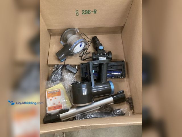 Lot 49-5545416 - Electric Brush Vacuum Assembly, Used with battery and charger, attachments, missing long pole, dirty...