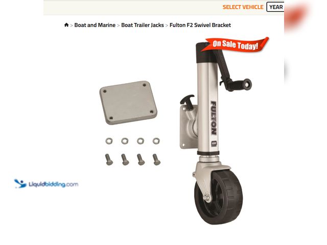 Lot 49-1300001 - Fulton F2 Trailer Jack 1,600 lbs. Weld‑On w/ Single Wide Wheel Fits 3"x5" Frames
Fulton, the industr...