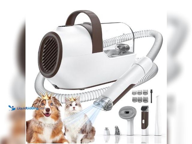 Lot 49-5436296 - Dog Grooming Vacuum, Dog Grooming Kit with Pet Clipper Nail Grinder, 3 Suction Modes Dog Brush Vacuu...