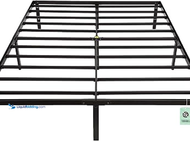 Lot 49-2022882 - Amazon Basics Sturdy Heavy-Duty Non-Slip Platform Bed Frame, Steel Slat Support, No Box Spring Neede...