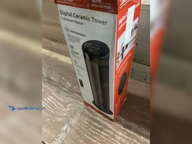 Lot 49-3539532 - Lasko
1500W 22 in. Black Indoor Electric Tower Ceramic Forced Air Ceramic Space Heater with Child L...