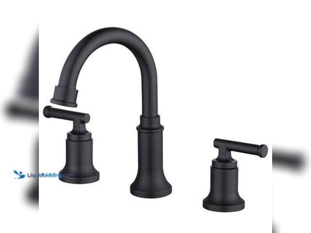 Lot 49-5572100 - Glacier Bay Oswell 8 in. Widespread Double-Handle High-Arc Bathroom Faucet in Matte Black. Model # H...