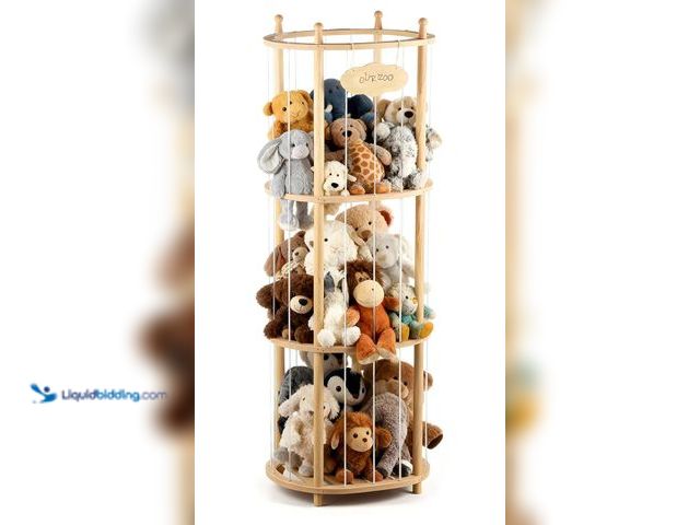 Lot 49-3528705 - Stuffed Animal Zoo Storage Extra Large Wooden Stuffed Animal Holder Soft Toy Organizer Nursery Zoo C...