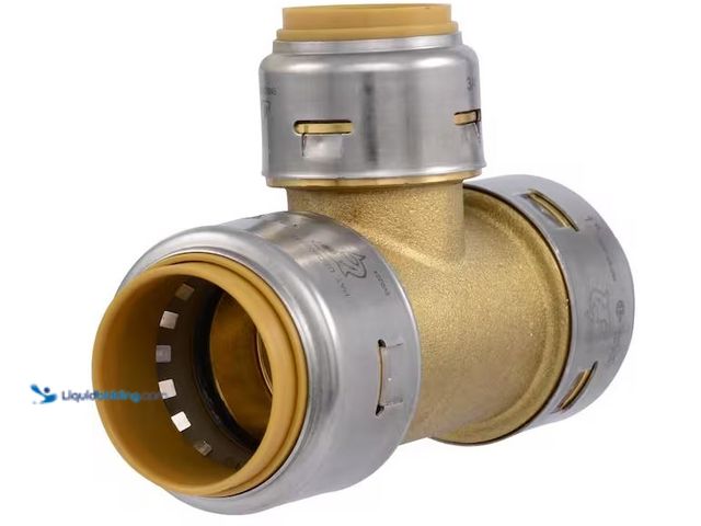 Lot 49-1576951 - Lot of (3) SharkBite Max 1 in. x 1 in. x 3/4 in. Push-to-Connect Brass Reducing Tee Fitting Model # ...