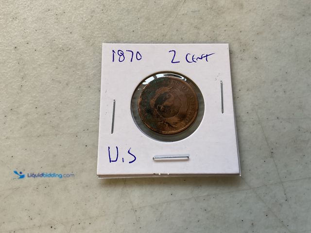 Lot 49-1505582 - RARE 1870 2 CENT U.S. COIN #COINS1211