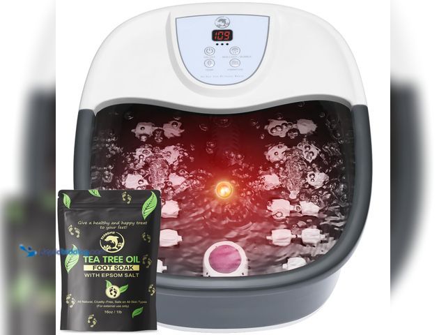 Lot 49-3480519 - ECARBME Foot Spa Bath Massager with Heat, Foot Bath with 22 Massage Rollers, Temperature Control, Je...