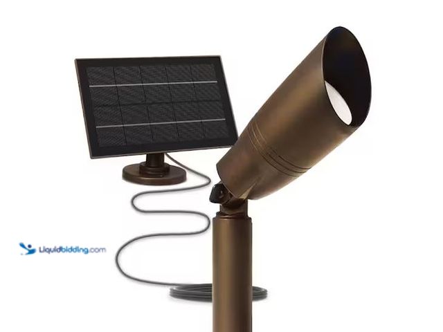 Lot 49-1576519 - Feit Electric One Sync Landscape 300 Lumen Bronze Solar Integrated LED Outdoor Spotlight w/Dusk-To-D...